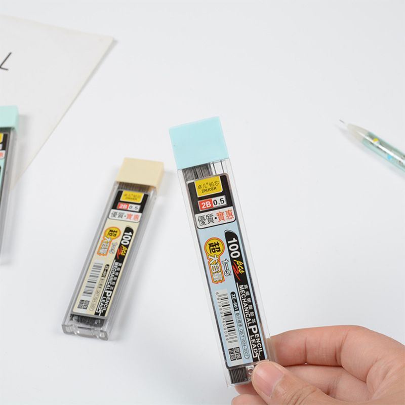 100Pcs/Box Graphite Lead 2B Mechanical Pencil Refill Plastic Automatic Pencil Lead