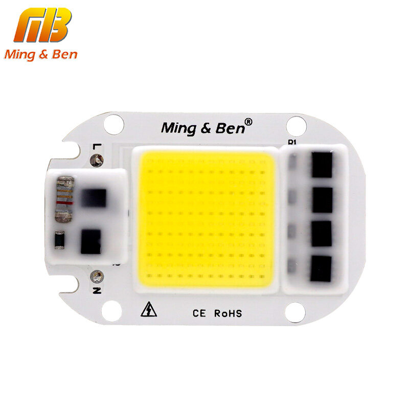 MINGBEN LED COB Chip lampada 220V 110V nessun Driver Smart IC DIY 20W 30W 50W per faretto LED luce di inondazione bisogno dissipatore di calore per il raffreddamento