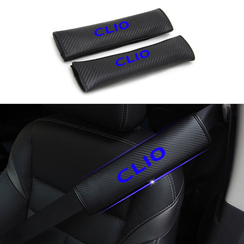 2Pcs cuscinetti di protezione per la spalla della cintura di sicurezza automatica per Renault Clio copertura della cintura di sicurezza per Auto cuscino per cintura di sicurezza accessori per spallacci