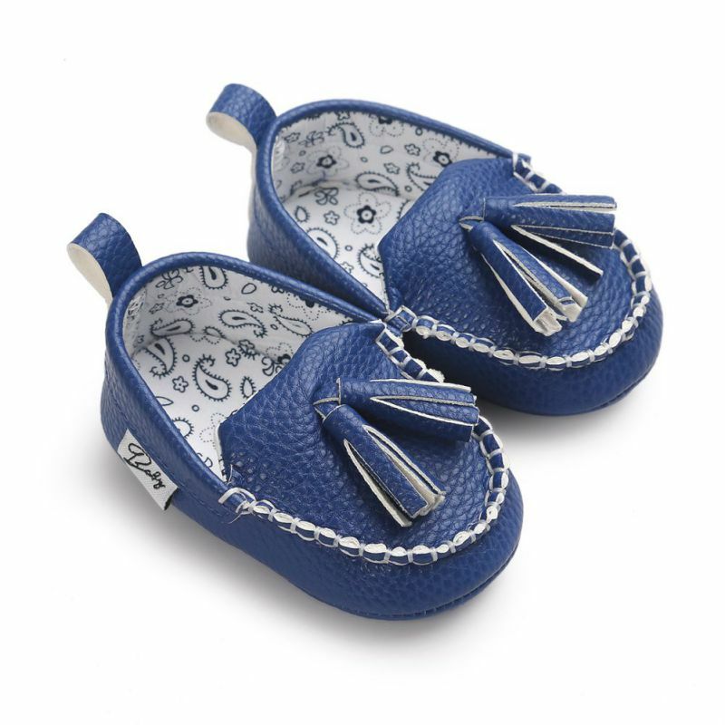 Bebê sapatos de couro do plutônio crianças menina menino macio sola tênis primeiro walker 0-18month
