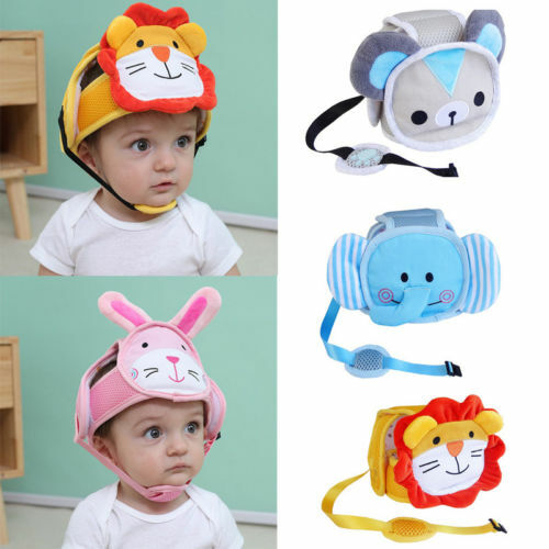 Home Baby hełm ochronny ochrona głowy maluch zwierząt śliczne dzieci regulowane miękkie nakrycia głowy antykolizyjne czapki 1-6T