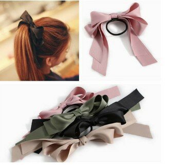 1 unids/lote envío gratis nuevo cabello accesorios Bowknot de la cinta elástica banda de pelo para las mujeres A080 1