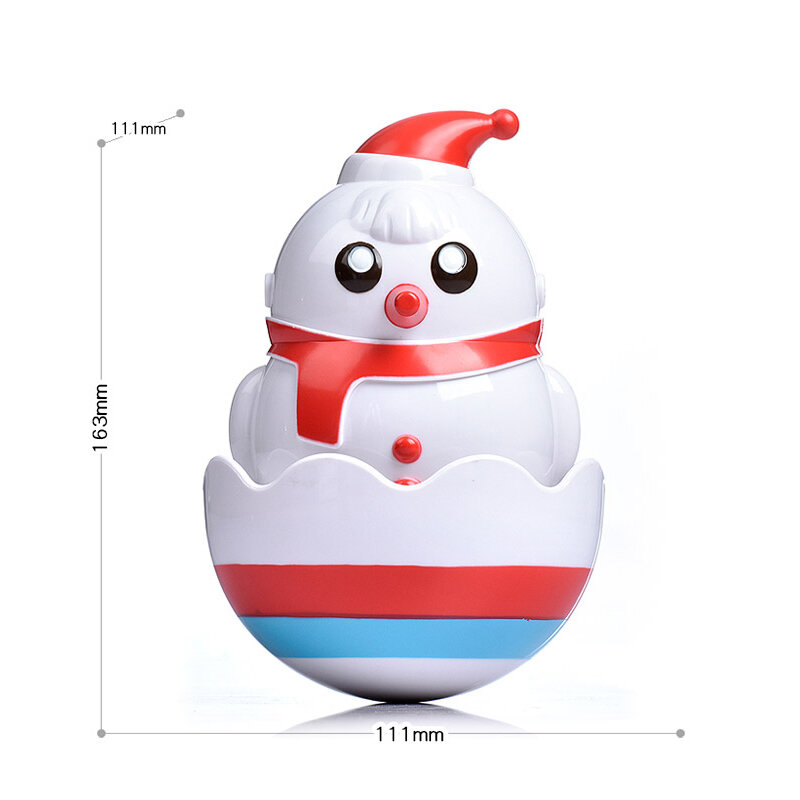 Zabawki dla niemowląt Snowman obrotowy Tumbler Puzzle dla dzieci wczesne uczenie się zabawki muzyczne dla dzieci prezenty świąteczne zabawki dla dzieci Hobby