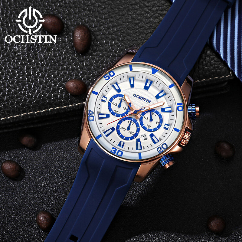 Relógio esportivo masculino quartz militar, relógio de pulso à prova d'água com data automática e pulseira de silicone. masculino
