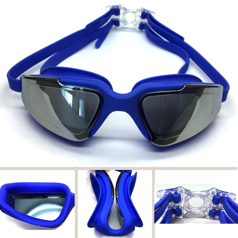 نظارات سباحة نظارات للكبار الرجال النساء الشباب UV حماية مقاوم للماء نظارات مكافحة الضباب حمام سباحة نظارات