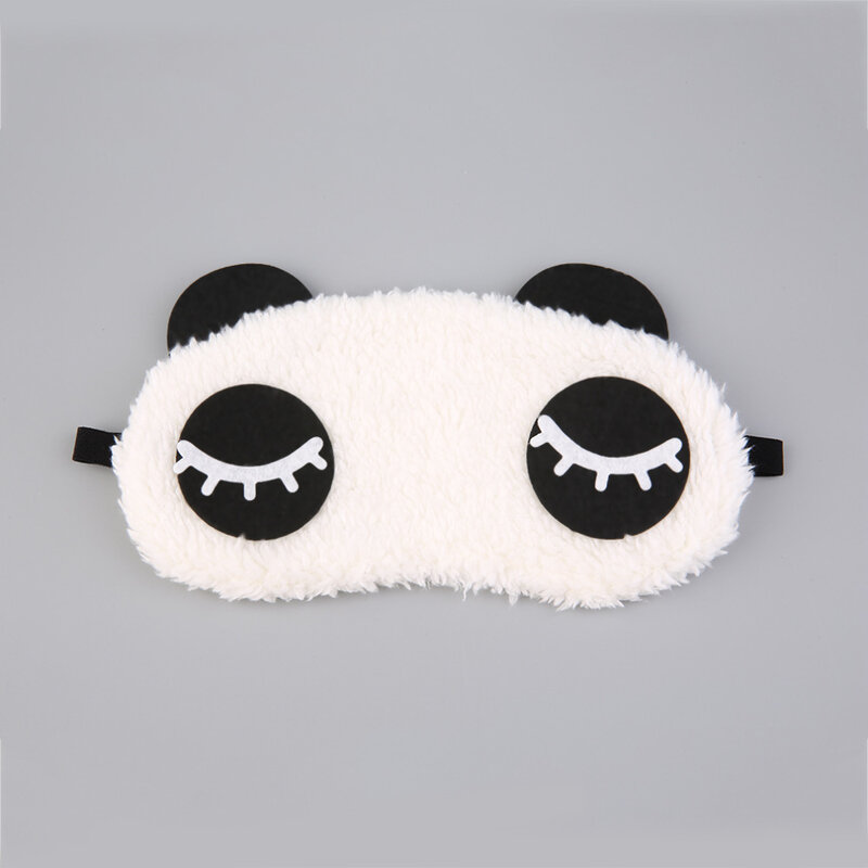 1 sztuk Cute Panda zaspana twarz maska na oczy Blindfold cień podróży snu oczu pomoc Drop Shipping 4 rodzaje