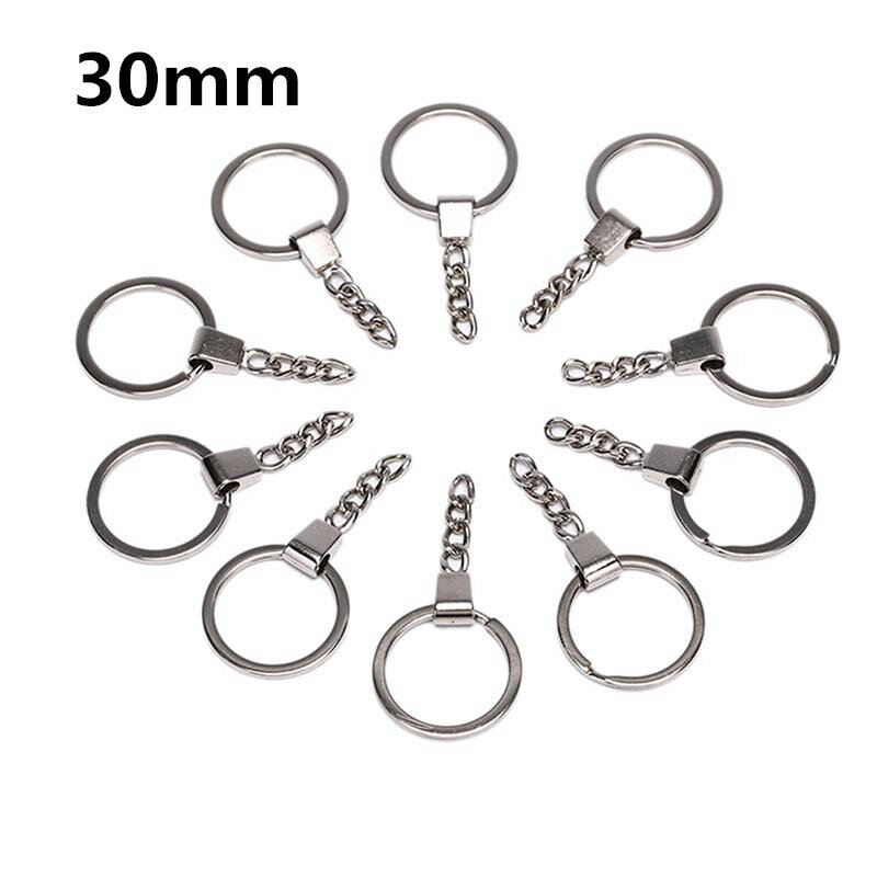 10pcs Silver Plated Metal Swivel Lobster Clips Key Hook Split Findings Bag Parts Clasps For Keychains Making Bag Acc