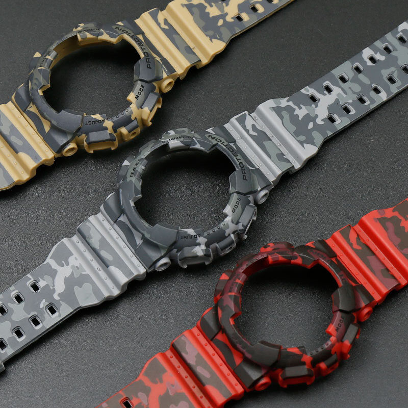 Étui de montre en résine pour hommes, accessoires de montre à boucle ardillon, pour G-SHOCK GA-110 GA-100 GD-120 5146 5081, bracelet en caoutchouc étanche