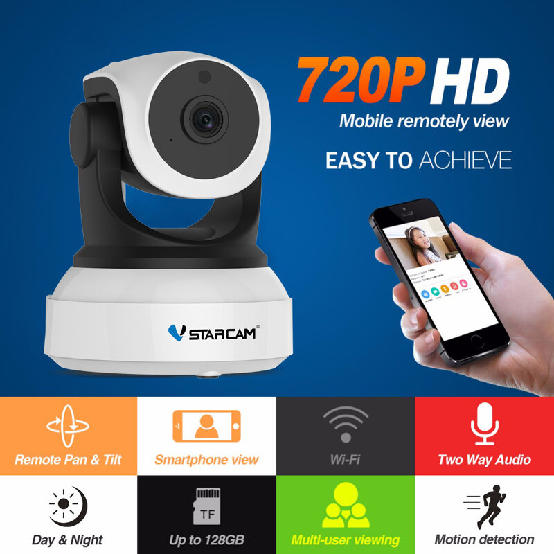 Vstarcam – caméra de Surveillance IP Wifi 720P K24, dispositif de sécurité sans fil, avec Vision nocturne infrarouge, pour bébé