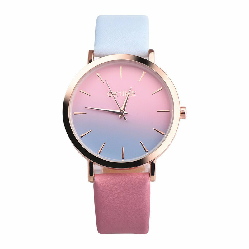 แฟชั่นย้อมสีสีนาฬิกาสร้อยข้อมือของขวัญLuxury Casualนาฬิกาควอตซ์นาฬิกาข้อมือสุภาพสตรีนาฬิกาDropshopping