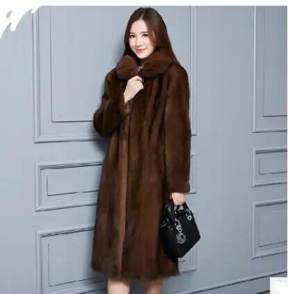 Newest Faux Mink Fur Coat Women Winter Fake Fur Coats For Women Long Artificial Fur Imitation Fur Jackets Plus Size 6Xl K974