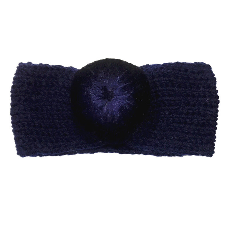 Yundfly-Diadema de lana anudada para recién nacido, turbante redondo para la cabeza, diadema de ganchillo, accesorios para el cabello, regalo de cumpleaños
