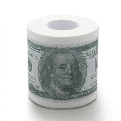 1 Roll Creative Grappige 100 Bill Gedrukt Toiletpapier Badkamer Levert Dollar Patronen Servetten Tissue Geld Roll Gag Gift