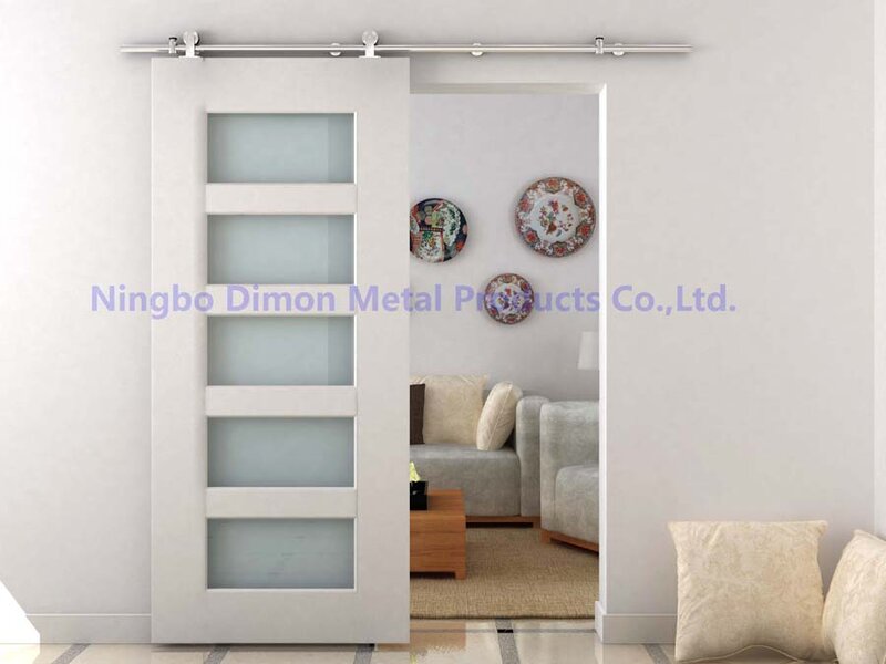 Dimon-Herrajes para puertas correderas de madera, accesorios personalizados para puertas correderas, estilo americano, SUS 304, DM-SDS 7101