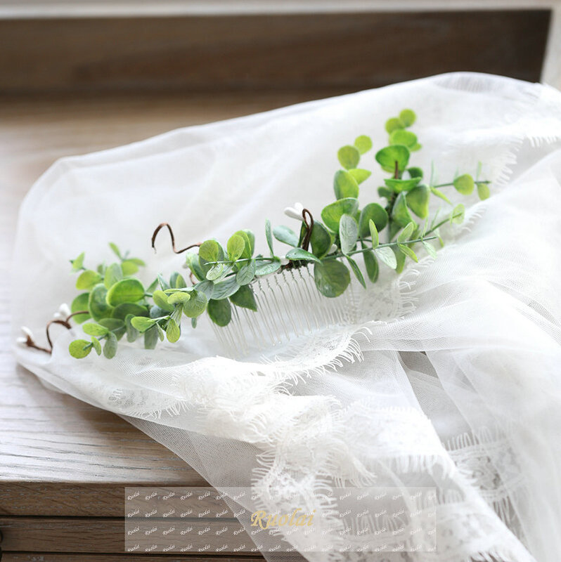 Diadema de novia para boda, accesorios para el cabello, peine, flores, hojas, tocados, damas de honor, 2018