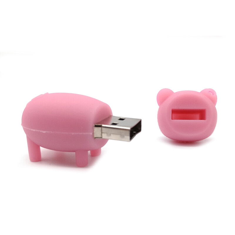 Usb флеш-накопитель с милой Свинкой, 64 ГБ, карта памяти memroy, 32 ГБ, 16 ГБ, 8 ГБ, 4 Гб, мультяшная свинья u, реальная емкость диска, флешка