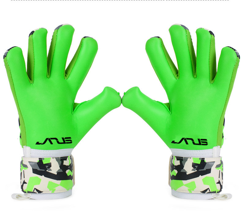 กลางแจ้ง Professional ถุงมือนิ้วมือป้องกันหนา 4 มม.Latex ถุงมือผู้รักษาประตูฟุตบอลฟุตบอล