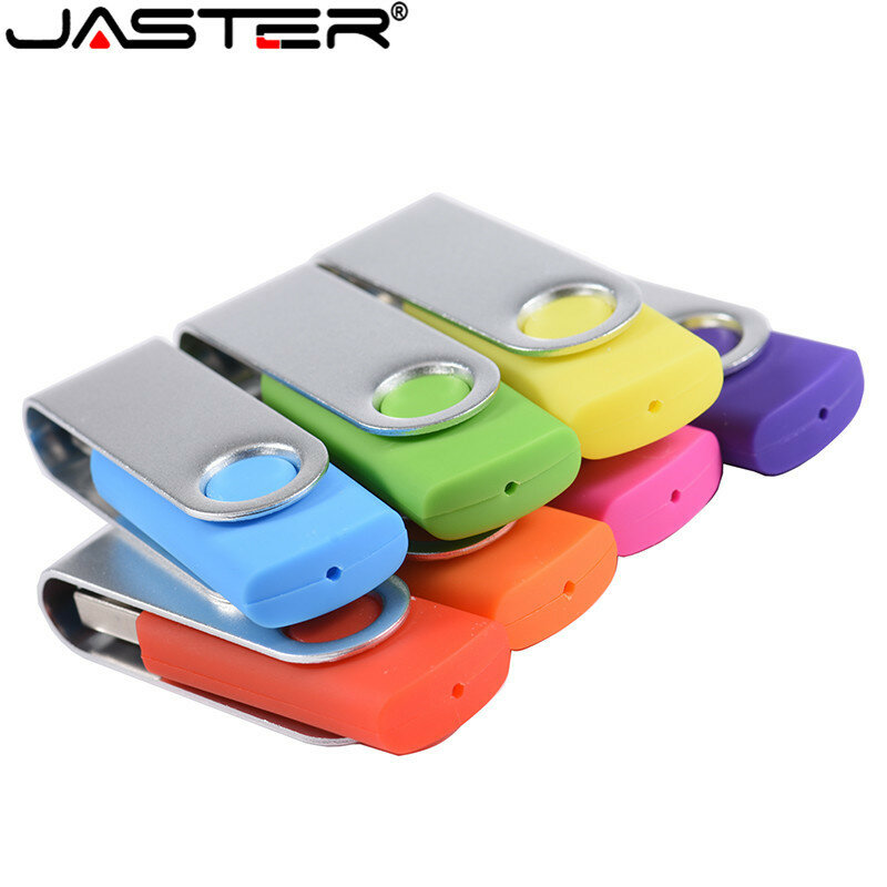 JASTER-Unidad flash USB 2,0 S303, pendrive de diseño giratorio, 128GB, 64GB, 32GB, 16GB, 8GB, 4GB, portátil de alta calidad