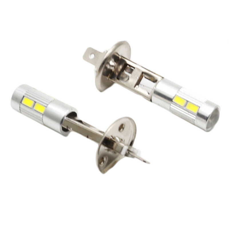 Bombillas LED de larga vida útil para luces antiniebla de coche, luces de carrera, superbrillantes, color blanco H1/H3, 10SMD 5630/5730, 2 piezas, #280684