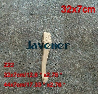 Aplique de carpintaria esculpido em madeira z22-32x7cm, decalque para trabalho em madeira perna da mesa para carpinteiros