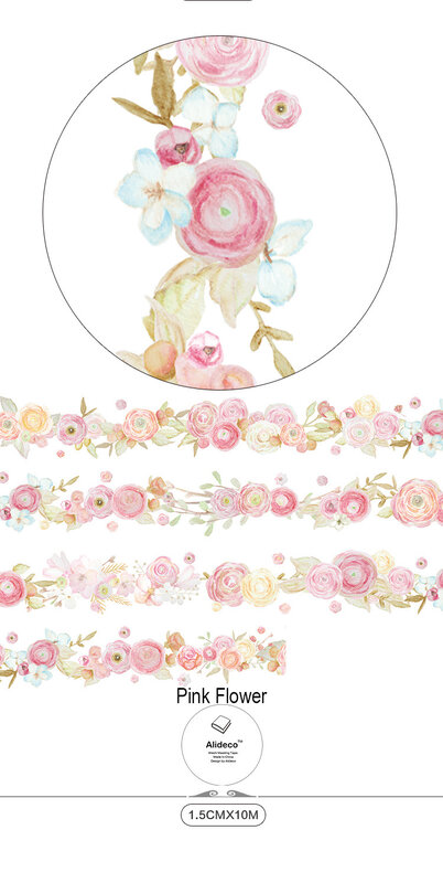 Alideco japonês papel washi fitas bonito dreamcatcher flor masking fitas decoração fitas adesivas adesivos papelaria 15cm * 10m