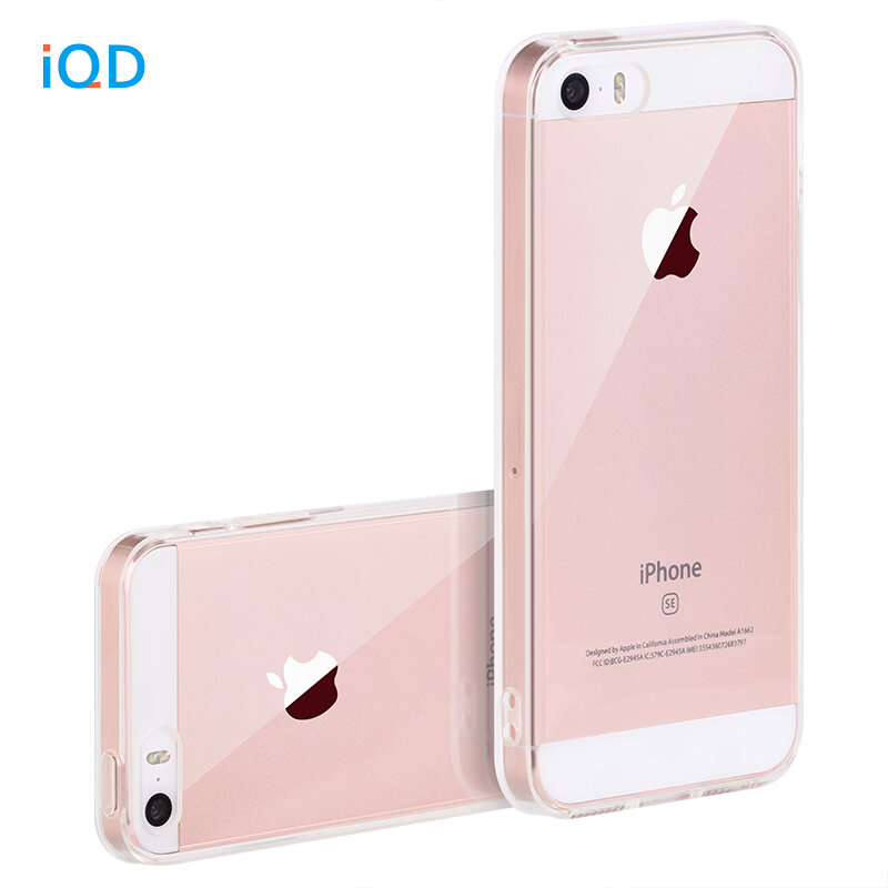 IQD-funda para Apple iPhone SE, carcasa con absorción de impacto, antiarañazos, transparente, trasera, para iPhone 5, 5S, SE