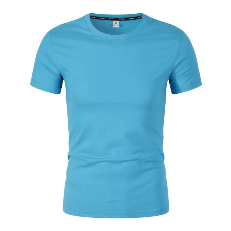 2019 mode T-shirts Mann Kurze Casual Baumwolle Solide Für Sommer Tag