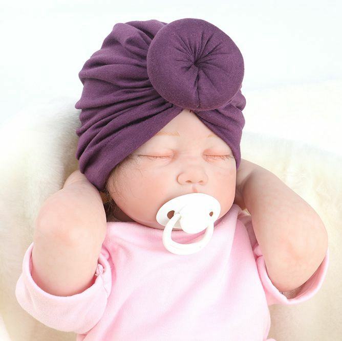 Chapeaux en coton mélangé pour nouveau-né, pour enfants, Turban, couvre-chef avec nœud de Rose, accessoires pour nouveau-né, douche, cadeau d'anniversaire
