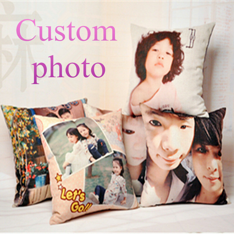 Personalizza il cuscino decorativo stampa la tua foto sul divano federa cuscini da tiro 45*45cm regalo di nozze foto personalizzata per cuscino