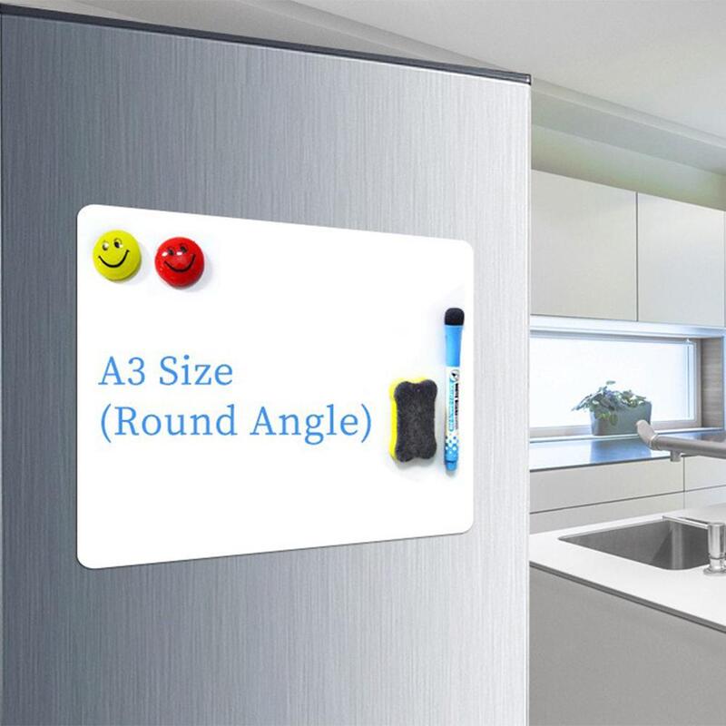 Placa magnética refrigerador geladeira ímã notepad a3 flexível à prova dr20 água crianças desenho r20