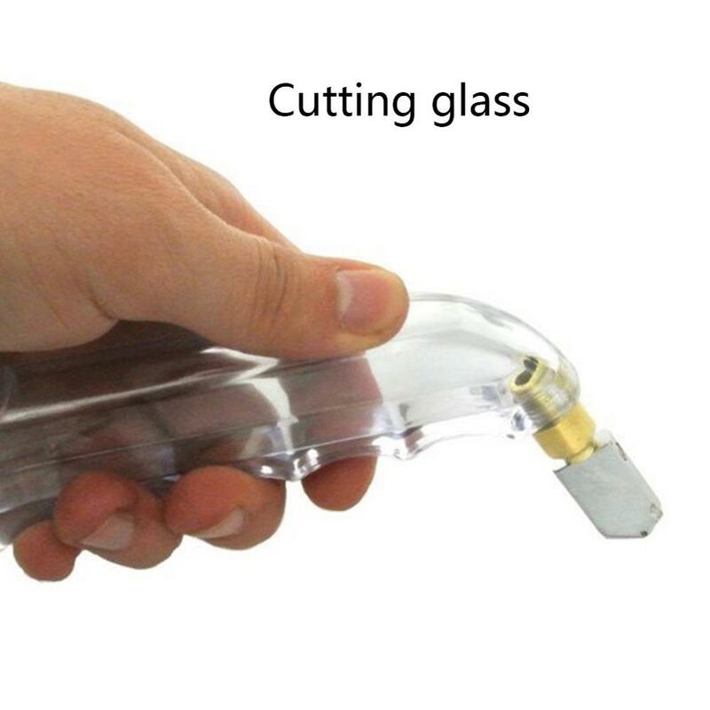1Pcs Tragbare Pistol Grip 0iled Glas Cutter Hartmetall Glasmalerei Schneiden Werkzeug Hand Werkzeuge Farbe Zufällig