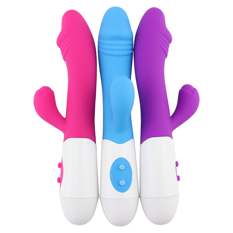 Consolador vibrador de silicona para mujer, masajeador de Vagina, punto G, conejo, estimulador Anal, juguete sexual, masturbador femenino adulto