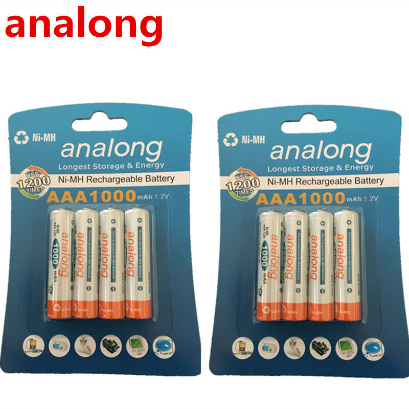 Analong-pilhas recarregáveis ni-mh, 1.2v, aaa, 3a, nimh, 1000mah, aaa