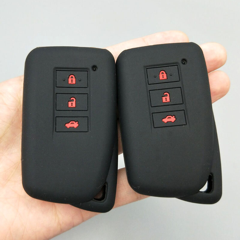 Capa protetora para chaves de carro com botão 3/4, silicone, para lexus is, gs, nx, gx, rx, lx, rc 200, 250, 300, 350, 2014, 2015