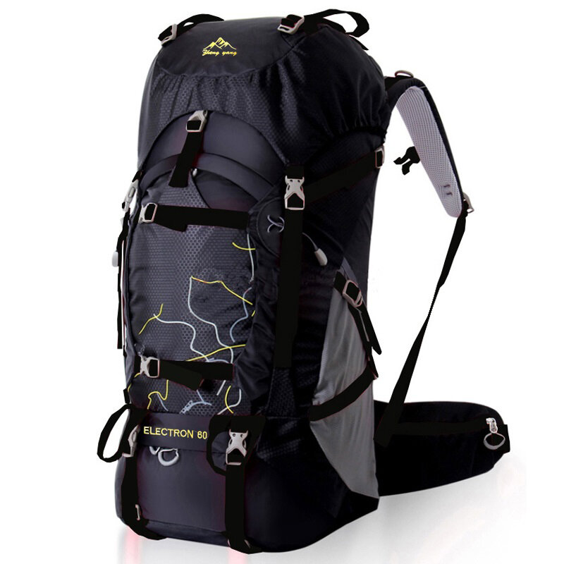 FengTu 60L ハイキング男性と女性の防水キャンプ旅行リュックアウトドア登山スポーツバッグ