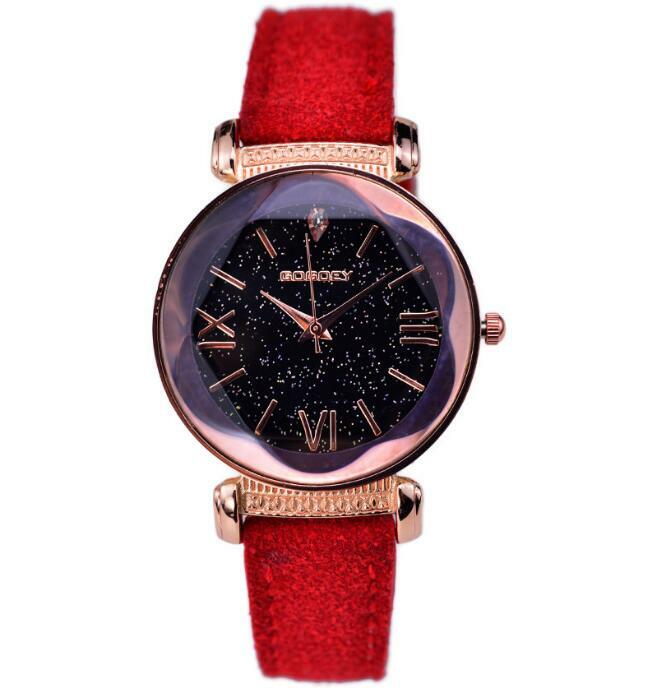 Reloj de cuarzo de marca de lujo para mujer, relojes de pulsera a la moda con cielo estrellado para mujer, reloj femenino, reloj de mujer