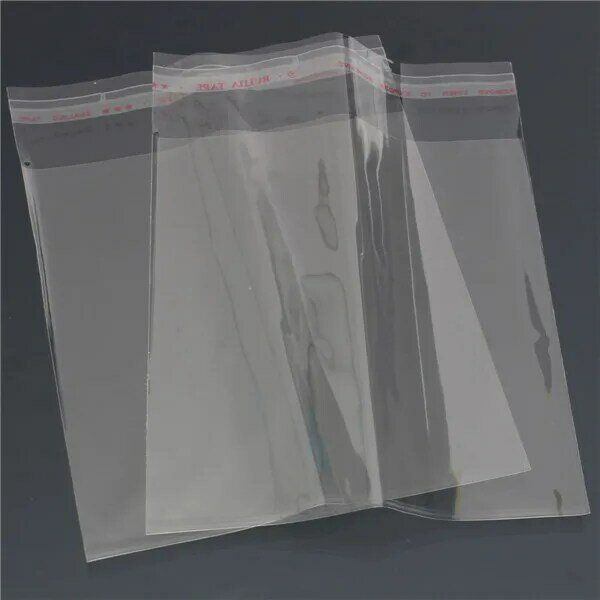 Sacolas de plástico auto-adesivas 2016 e4, saco opp transparente com lacre, celofane/bopp 15x11cm