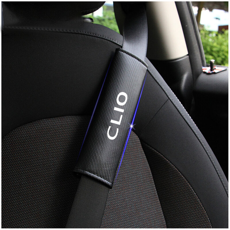 2Pcs cuscinetti di protezione per la spalla della cintura di sicurezza automatica per Renault Clio copertura della cintura di sicurezza per Auto cuscino per cintura di sicurezza accessori per spallacci