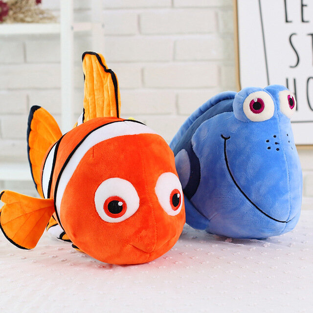سمكة المهرج المصنوعة من القطن PP للأطفال ، لعبة ناعمة على شكل سمكة ، 23-70 سنتيمتر