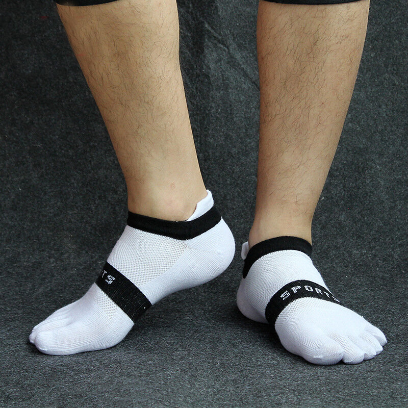 5คู่/ล็อตใหม่บุรุษถุงเท้าผ้าฝ้ายห้านิ้วมือนิ้วเท้าถุงเท้าระบายอากาศC Alcetinesข้อเท้าถุงเท้าแฟ...
