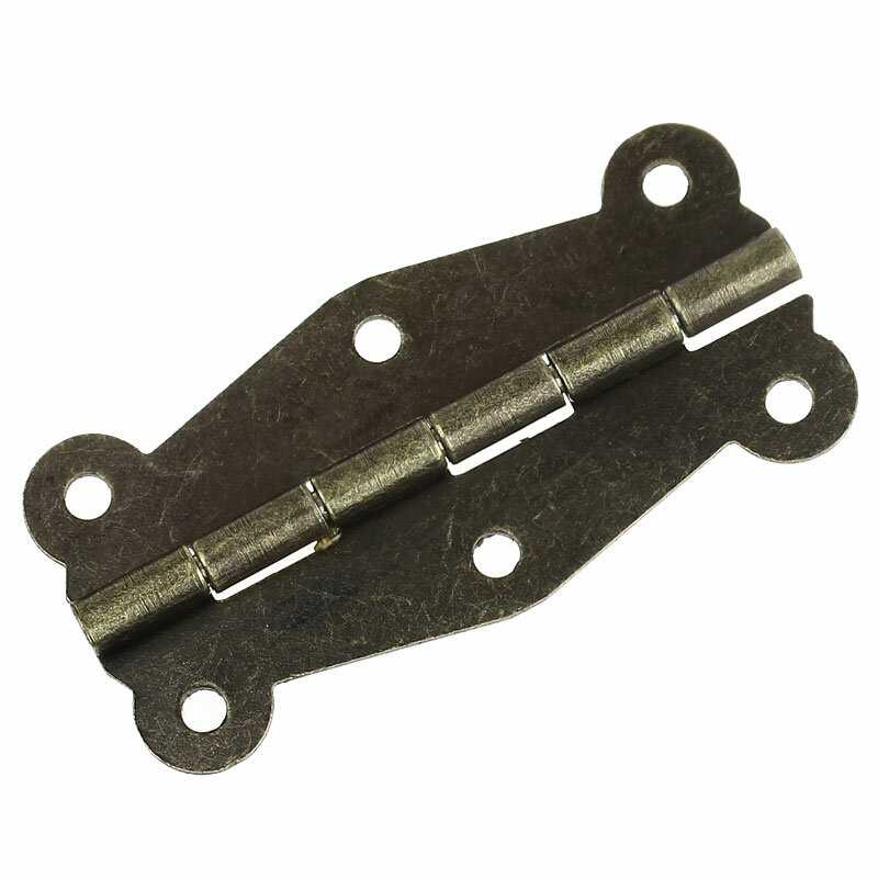 Door Butt Hinges(rotated from 0 degrees to 270 degrees)Antique Bronze 6 Holes 5.1cm x 2.4cm(2" x1"),40PCs