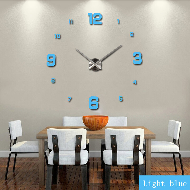 HOT 3d fai da te Acrilico miroir orologio da parete 3d adesivi orologio orologi Al Quarzo Moderno reloj de pared decorazione della casa nuova