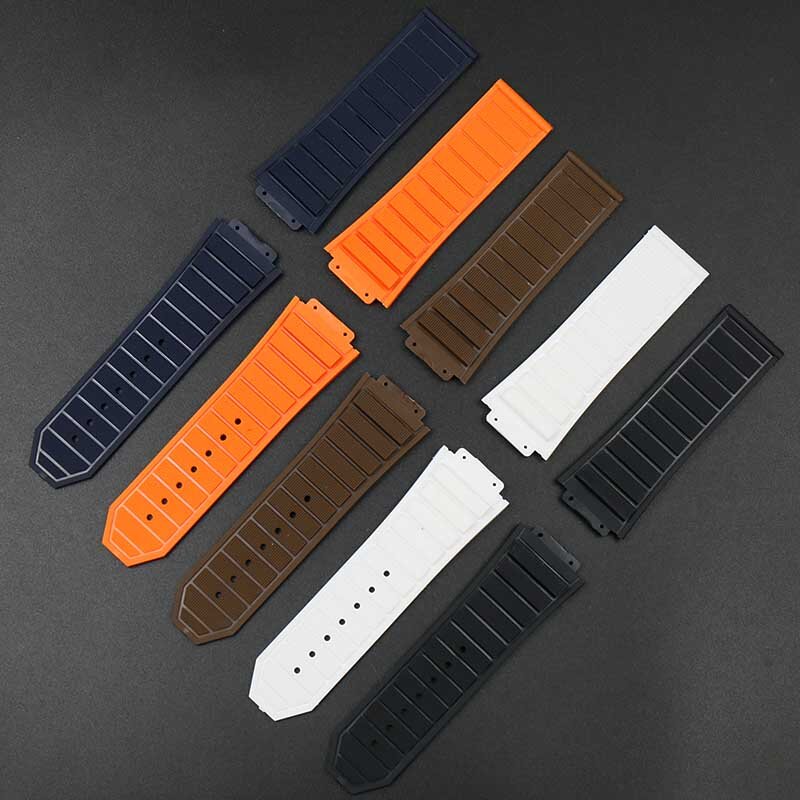 Bracelet en caoutchouc pour hommes et femmes, accessoires de montre pour Hublot Sports de plein air, étanche, en Silicone, 19mm x 29mm