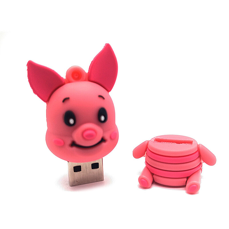 Pig pendrive usb, pen drive 4gb 8gb 16gb 32gb 64gb memória animal de desenho animado presente personalizado