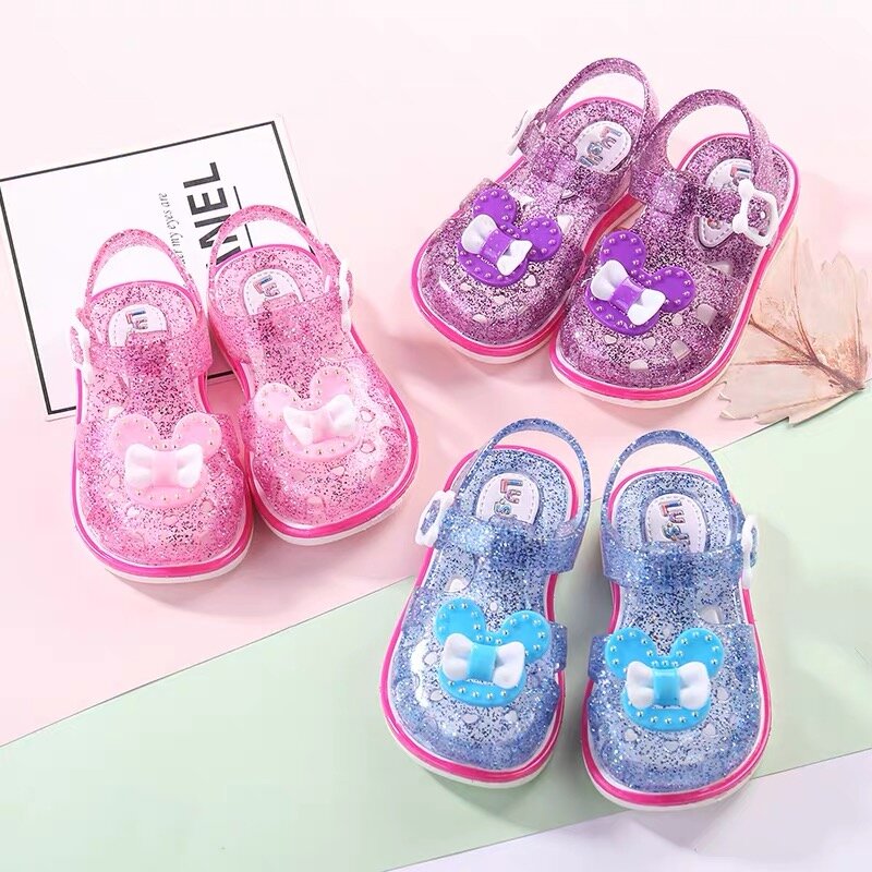 Sandalias para niña pequeña con punta abierta, zapatos de princesa, para escuela primaria, versión coreana, verano, 2022
