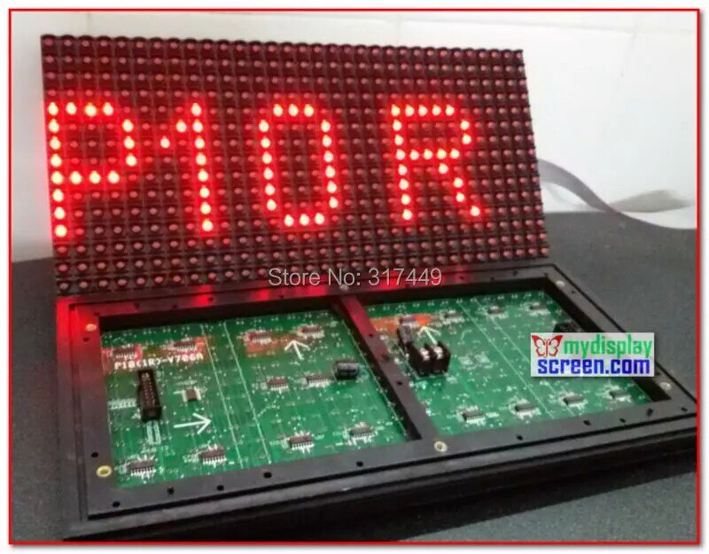 Outdoor led rot panel einfarbige hohe helligkeit, wasserdichte 320mm * 160mm, grade a pcb + Opto-tech ic, outdoor led rot modul