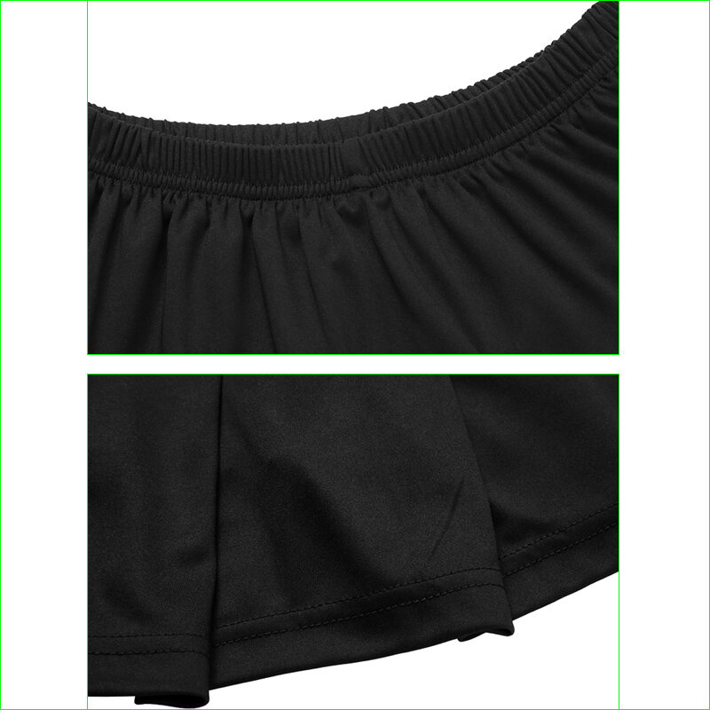 Kobieta spódnica do tenisa ze spodenkami poliester plisowane spódnice trapezowe dla sportu Badminton ping pong