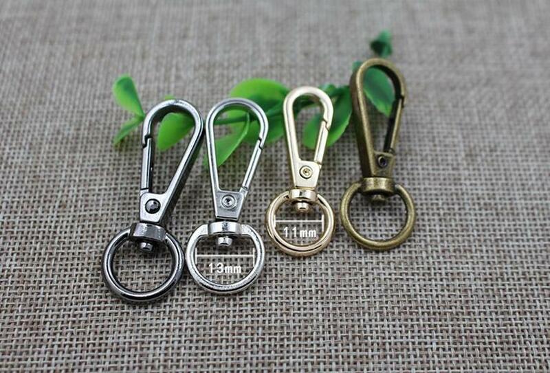 20PCS /SET Gold Silver Bronze Swivel Lobster Clasp Clips Key Hook Keychain Split Key Ring Findings Clasps For Keychains Making