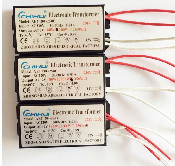 Transformador electrónico de 20w, 40w, 50w, 60w, 80w, 200W, 220V-12V, bombilla LED halógena, controlador de fuente de alimentación de lámpara, envío directo