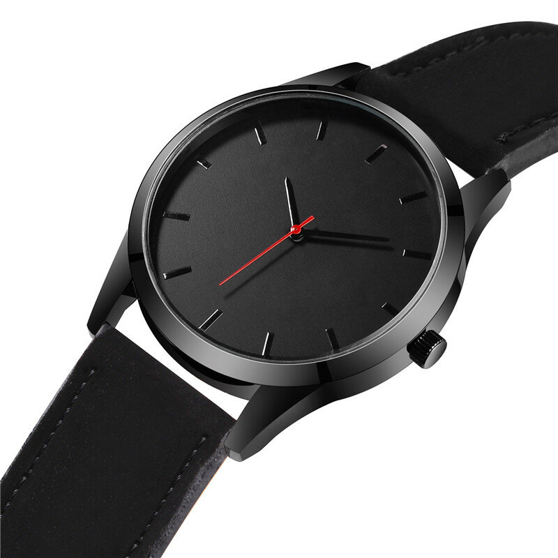 Reloj-2018 패션 대형 다이얼 밀리터리 쿼츠 남성 시계, 가죽 스포츠 시계 고품질 시계 손목 시계 T4
